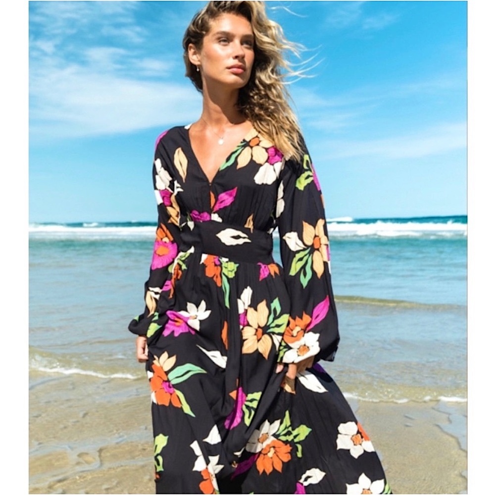 Billabong 🌺 Dreamy Tropical Floral Maxi Dress